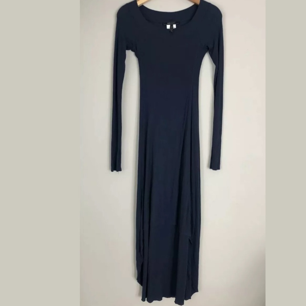 BCBGMaxAzria | Dresses | Bcbgmaxazria High Low Long Sleeve Maxi Dress Navy